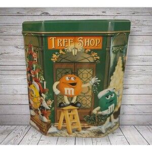M&M's 2000 Tin Tree Shop Number 11 Happy Holidays Canister